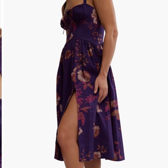 Free People Laters Baby Stretch Cotton Midi Sundress XL - Picture 3 of 3